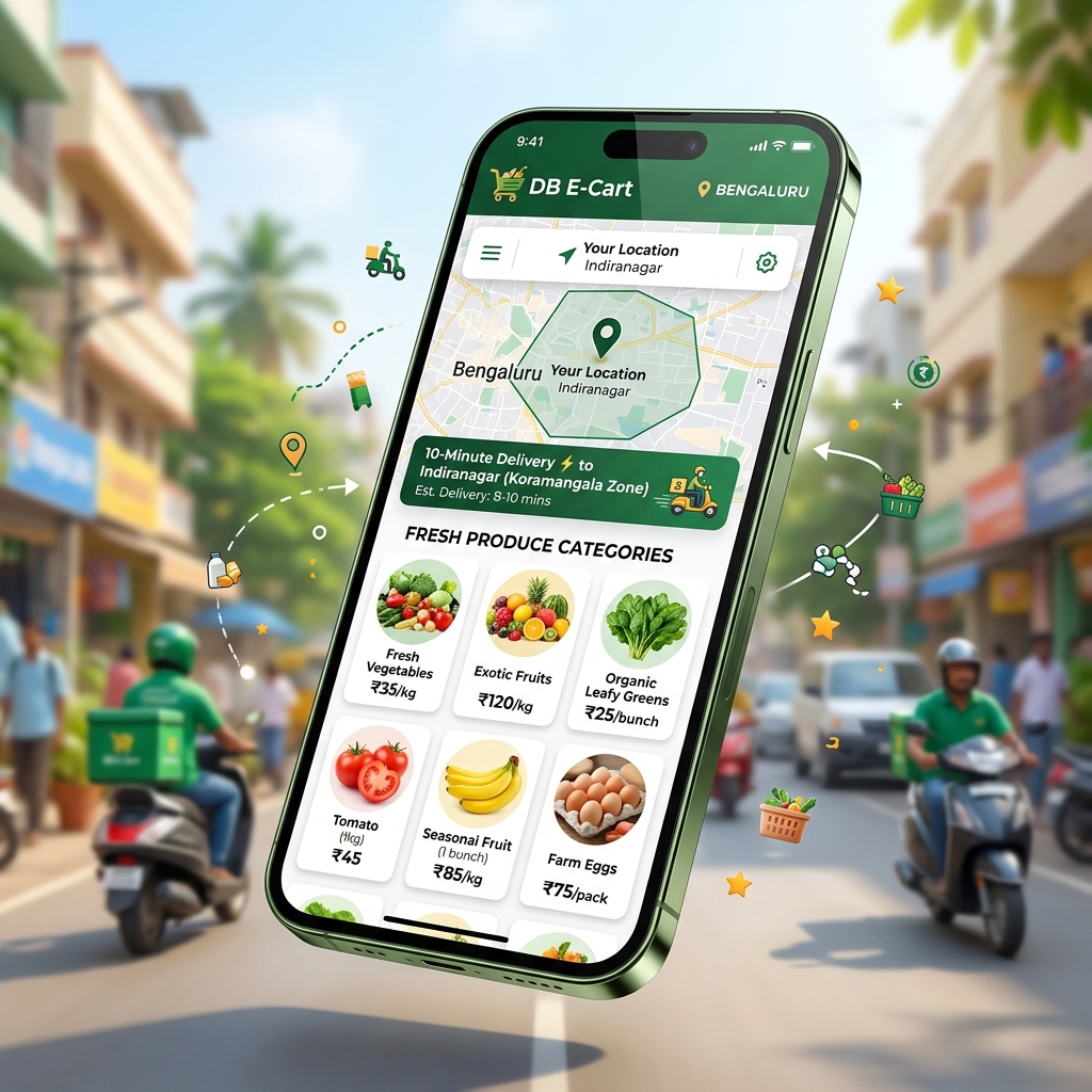 DB E-Cart Mobile App Preview for Palnadu, Andhra Pradesh